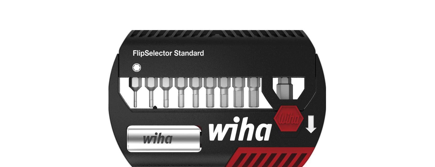 Wiha Bitset FlipSelector Standard 25mm (¼?) Zeskant met riemclip - 15-delig - 39059