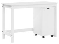 Bureau Set 2 pièces Pin massif blanc
