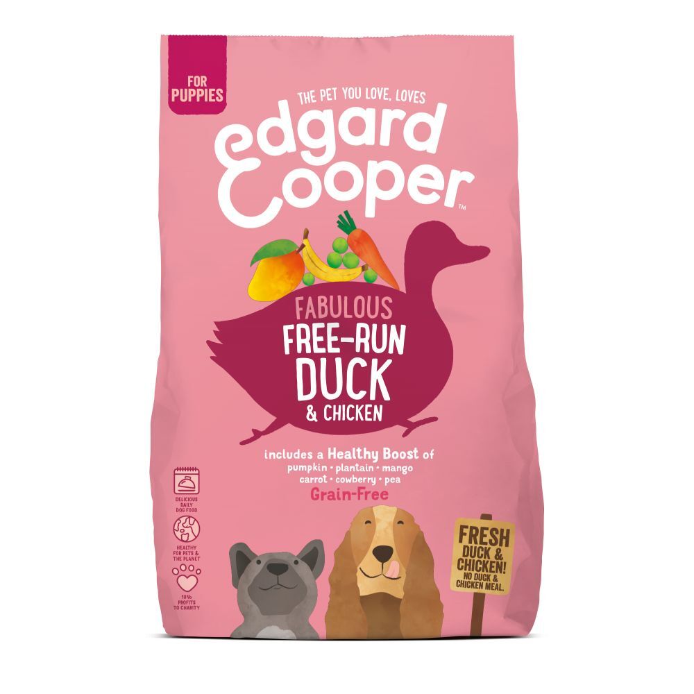 Edgard & Cooper Free Run Duck Puppy Eend Kip Banaan Hondenvoer 7 kg Graanvrij