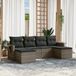 Maison Exclusive - Ensemble de jardin pour 6 personnes avec coussins, gris, en polyrotin