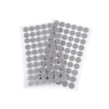 cyclingcolors Tondini Ronde zelfklevende stickers, 60 paar, 15 mm, grijs