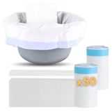 Merkloos Icecat 50 sacs de toilette jetables portables avec coussin absorbant