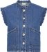 ICHI Dames Gilet - Katoen - 34 - Washed dark blue