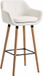 AndOutdoorMatch Tabouret de bar Victor - Blanc - Similicuir