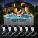 Lampes solaires pour clôtures et rampes - 6 Pcs. - Blanc chaud