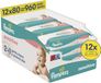 Pampers Sensitive - Billendoekjes - 12 Verpakkingen van 80 Doekjes = 960 Babydoekjes