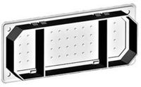Siemens 8GK91000KK01 ALPHA 400/630 DIN, accessoires généraux pour armoires de distribution, bride bi-composant... Répartiteur Plastique