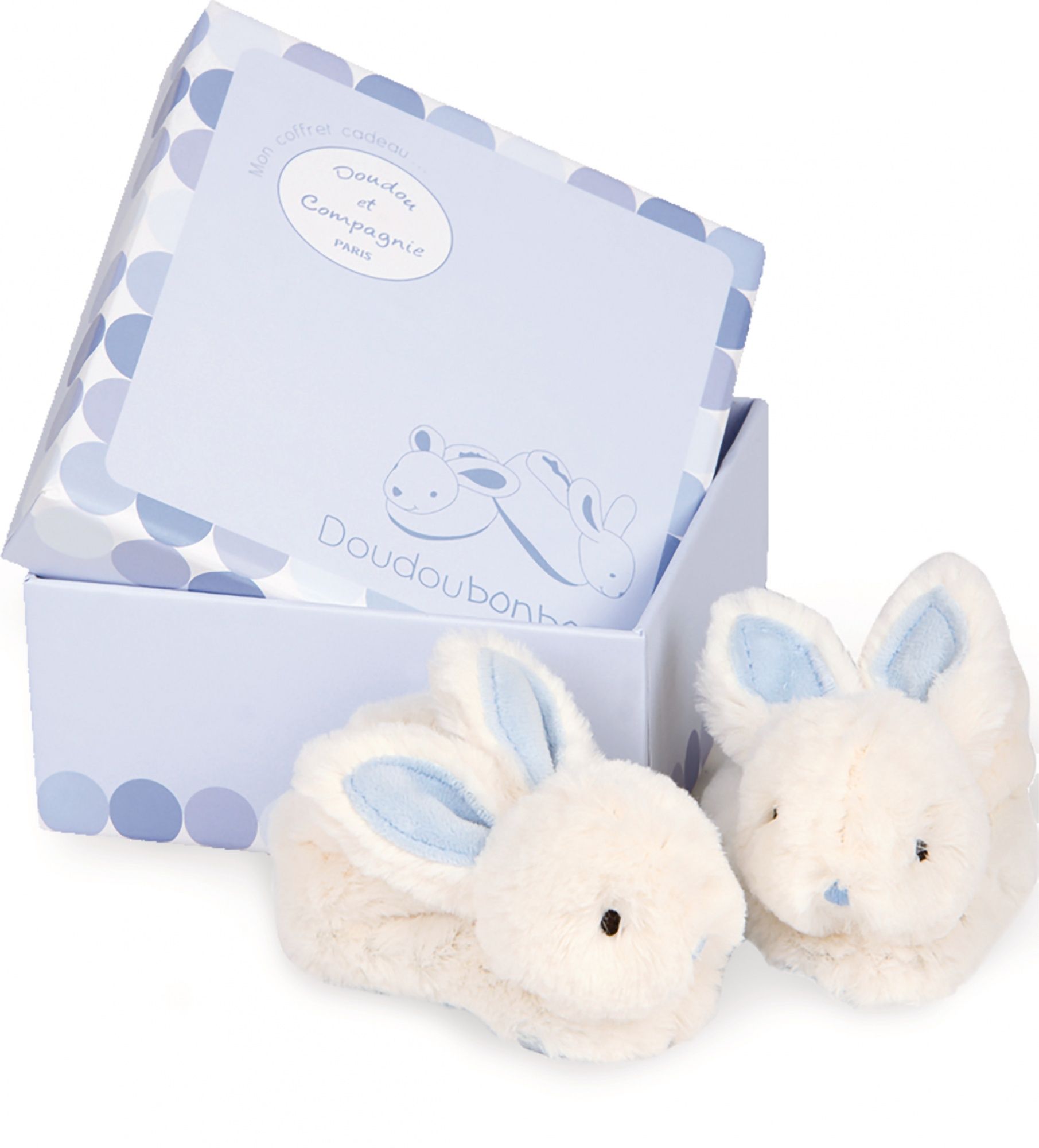 Doudou et Compagnie DC1309 Rammelaar - Wit/Blauw - Jongen - 6+ Maanden