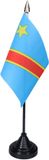 Merkloos / Sans marque Shoppartners Bv Vlag Congo tafelvlaggetjes - 10 x 15 cm - Polyester - Multi