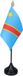 Merkloos / Sans marque Shoppartners Bv Vlag Congo tafelvlaggetjes - 10 x 15 cm - Polyester - Multi