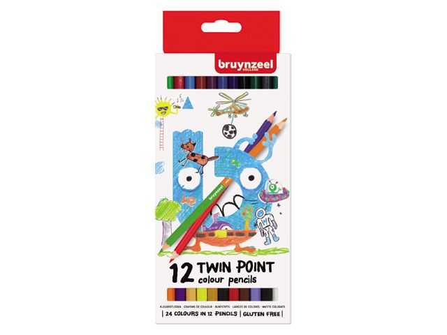 Bruynzeel Kids Twin Point Kleurpotloden - 12 stuks