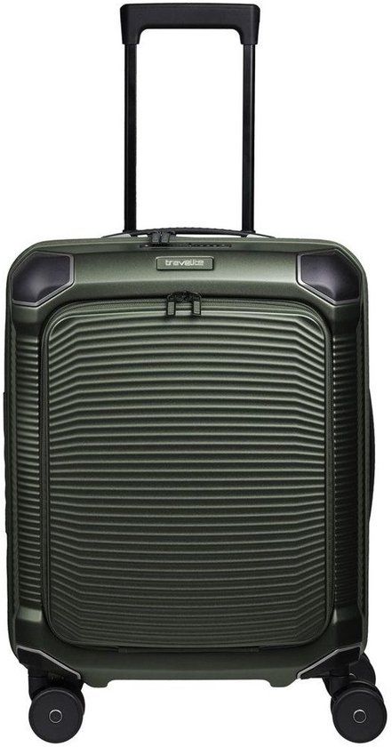 Travelite Millenium 4-Wiel Handbagage Met Voorvak Koffer 55cm Groen