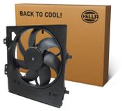 HELLA 8EW 366 420-221, ventilateur pour refroidissement moteur, ventilateur de radiateur, adapté pour PEUGEOT 2008 Combi (CU), refroidisseur d'eau, diamètre 347mm
