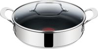 Jamie Oliver Poêle de service 25 cm set de 2 pièces avec revêtement antiadhésif acier inoxydable lavable au lave-vaisselle adapté pour plaque de cuisson à induction