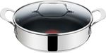 Jamie Oliver Poêle de service 25 cm set de 2 pièces avec revêtement antiadhésif acier inoxydable lavable au lave-vaisselle adapté pour plaque de cuisson à induction