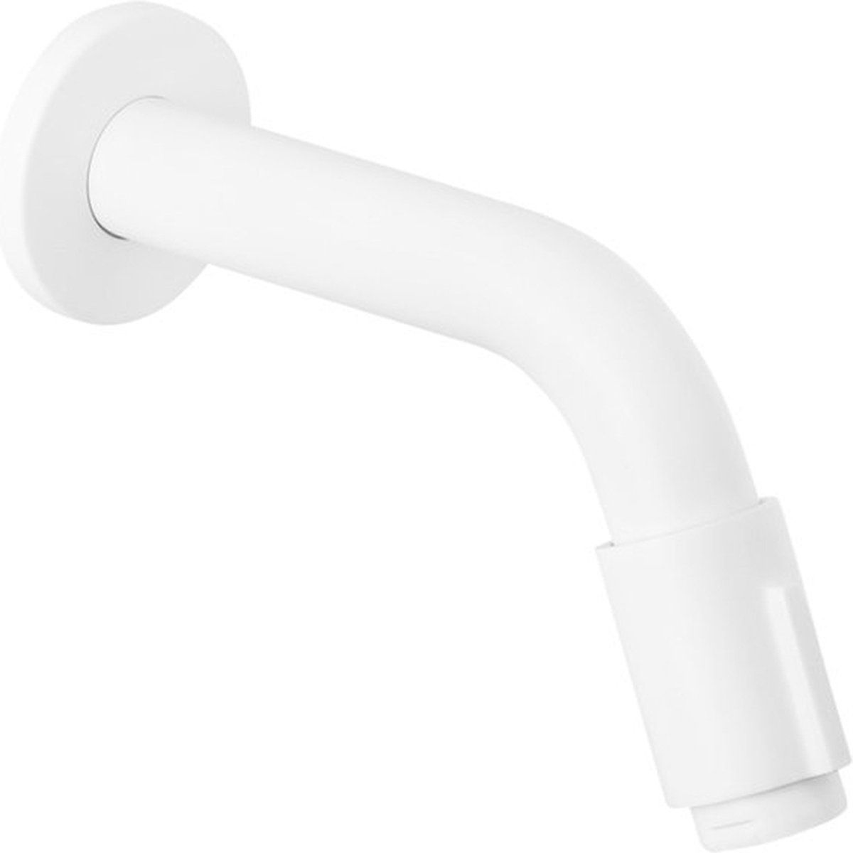 Differnz Koudwater Muurkraan 11Cm Mat Wit - Messing - Mat Wit - 8712793570197