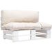 vidaXL Banc de jardin palette avec coussins couleur sable bois de pin