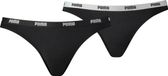 PUMA Iconic Bikini 2P Femme Slip - Zwart - Maat M