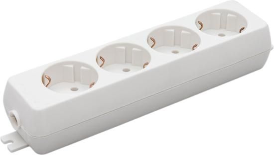 Allteq Stekkerdoos - 4-voudig - Wit