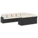 vidaXL 10-delige Loungeset met Kussens Poly Rattan Zwart