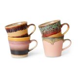 HKLIVING cappuccinomok 70s (Ø9,5 cm) (300 ml) (set van 4)