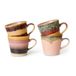 HKLIVING cappuccinomok 70s (Ø9,5 cm) (300 ml) (set van 4)