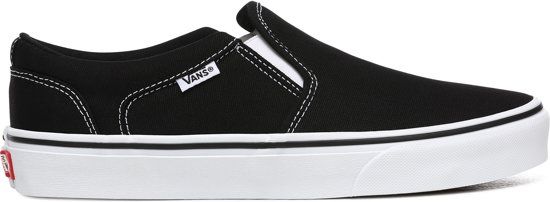Vans Asher Canvas Heren Sneakers - Black/White - Maat 46 - EAN: 0192364837481