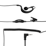 Cobra 2,5 mm C-stijl in-ear headset met schuim oorstuk, zwart