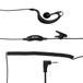 Cobra 2,5 mm C-stijl in-ear headset met schuim oorstuk, zwart