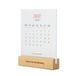 Legami - Kalender met houten sokkel 2025, tafelkalender in het Engels, bevat 12 vellen van karton, op de achterkant anders aforisme voor elke maand, 10,5 x 13 x 2,5 cm