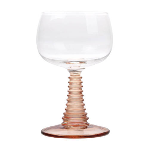 HK Living Swirl wijnglas Ø8 5 cm Roze