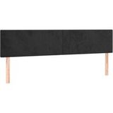 Tête de lit en velours noir 180 x 5 x 78/88 cm