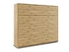 CONCEPTION PRO Lit mural escamotable 160x200 cm chêne artisan (horizontal) avec matelas