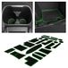 CupHolderHero Geschikt voor Subaru Outback en Subaru Legacy 2020-2024 Accessoires, Premium Custom Non-Slip Anti-Dust Cup Holder Inserts, Center Console Liners, Deurzakmatten, 21-delige set, Green Trim