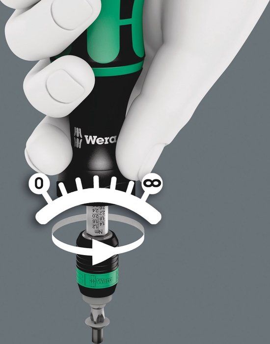 Wera 7446 Kraftform momentschroevendraaier rapidaptor snelwisselhouder - instelbaar - 1/4"