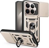 Techsuit Hoesje geschikt voor Xiaomi 15T Pro - Camshield Back Cover - Goud