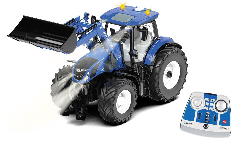 Siku New Holland T7.315 with front loader and Bluetooth remote co