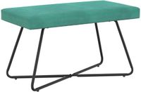 vidaXL Bank Turquoise 80 x 40 x 45 cm fluweel