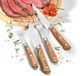 Zassenhaus Steakbestek set van 2 met handgrepen van pakkahout, steakbestekset in geschenkdoos van hout