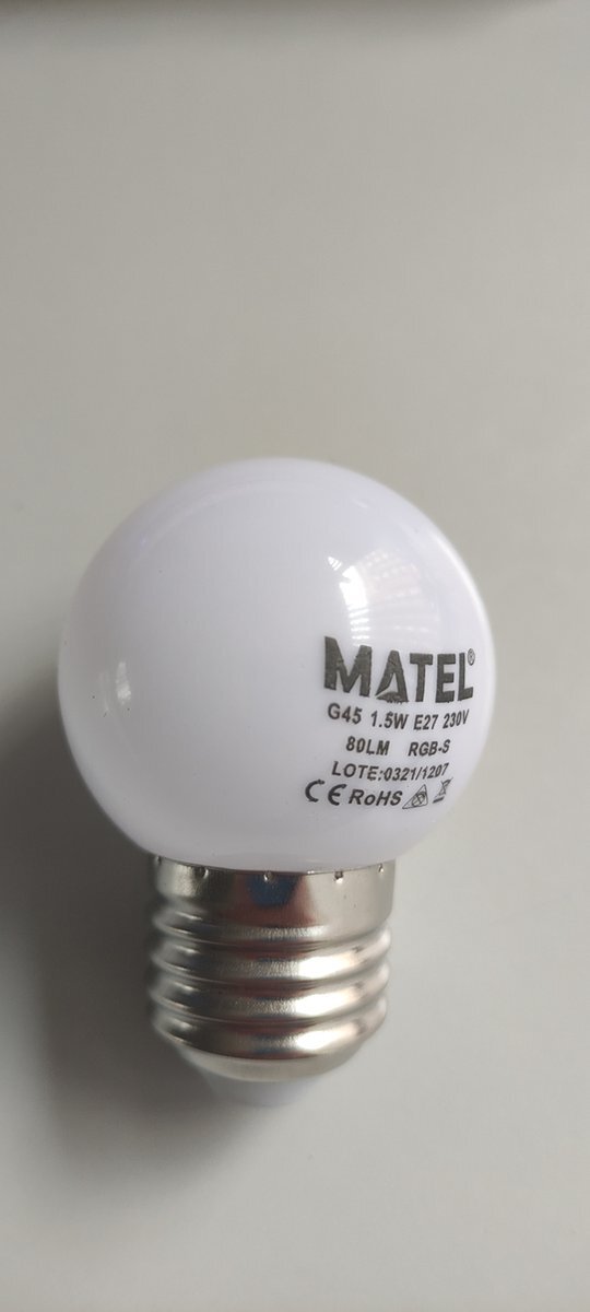 Matel RGB Kogel E27 Langzaam wisselend van Kleur