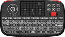 ElementKey KB6 Dubbele Modus Bluetooth + 2.4Ghz USB Mini Draadloos Toetsenbord met TouchPad + Unieke Scroller - Multimediatoetsen met achtergrondverlichting - Zwart