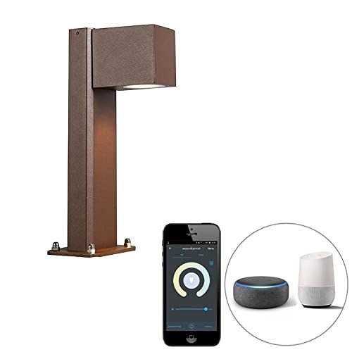 QAZQA Baleno - LED Smart Staande Buitenlamp - Roestbruin - H 30 cm