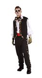 Rubies Catrin Pancho-kostuum voor volwassenen, hemd, vest en broek, bedrukt, met vlinderdas, officieel Halloween, Kerstmis, carnaval en cosplay