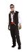 Rubies Catrin Pancho-kostuum voor volwassenen, hemd, vest en broek, bedrukt, met vlinderdas, officieel Halloween, Kerstmis, carnaval en cosplay