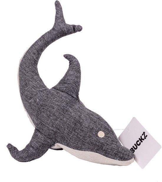 Buckz Honden Knuffel Dolfijn - Grijs - 40 x 28 cm