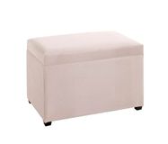 HAKU Kist crème, MDF, textielstof Koord - Maat: B 58 cm x H 42 cm x D 39 cm, Stijl: Modern