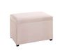 HAKU Kist crème, MDF, textielstof Koord - Maat: B 58 cm x H 42 cm x D 39 cm, Stijl: Modern