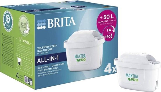 Brita Maxtra Pro All-In-1 Waterfilterpatronen 4 Stuks