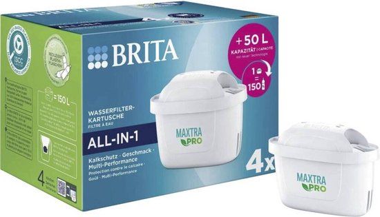 Brita Maxtra Pro All-in-1 Waterfilterpatronen 4 Stuks