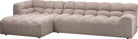 WOOOD Allure Chaise Longue Bank - Stof - Bruin Melange